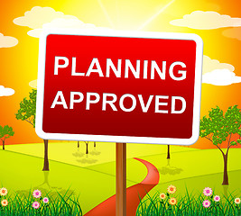 Image showing Planning Approved Means Verified Pass And Target