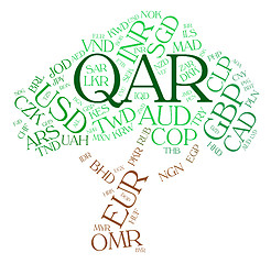 Image showing Qar Currency Indicates Exchange Rate And Fx