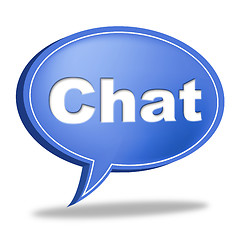 Image showing Chat Message Represents Communicate Networking And Call