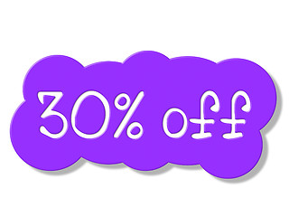 Image showing Thirty Percent Off Shows Discount Savings And Promotion