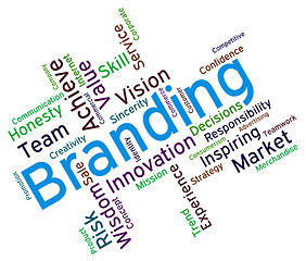 Image showing Branding Words Means Company Identity And Branded