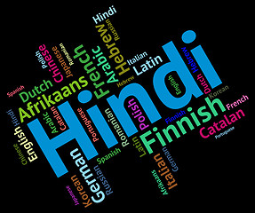 Image showing Hindi Language Indicates International Speech And Text