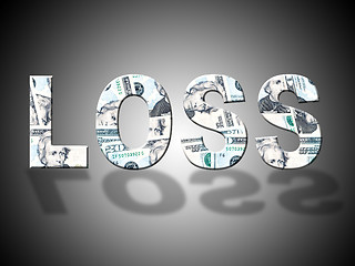 Image showing Loss Dollars Shows United States And American
