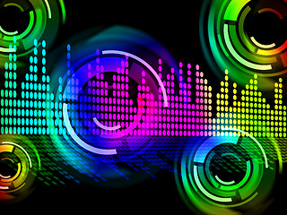 Image showing Digital Music Beats Background Means Electronic Music Or Sound F
