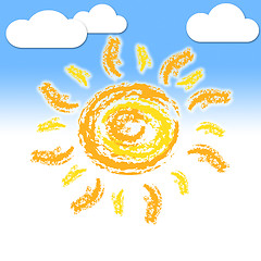 Image showing Sun Rays Indicates Summer Time And Beam