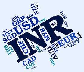 Image showing Inr Currency Indicates Worldwide Trading And Broker