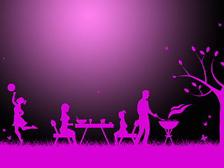Image showing Bbq Landscape Means Blank Space And Barbecue