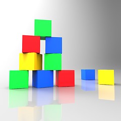 Image showing Kids Blocks Shows Toddlers Colour And Children