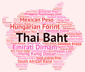 Image showing Thai Baht Shows Exchange Rate And Coinage