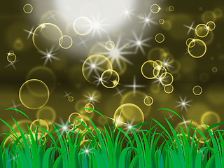 Image showing Glow Bubbles Means Light Burst And Backgrounds