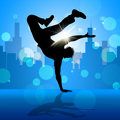 Image showing Break Dancer Indicates Street Dancing And Breakdancing
