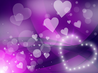 Image showing Glow Hearts Indicates Valentine Day And Abstract