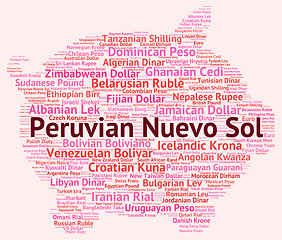 Image showing Peruvian Nuevo Sol Shows Currency Exchange And Banknotes