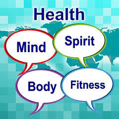 Image showing Health Words Indicates Well Healthcare And Wellness
