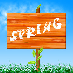 Image showing Nature Spring Shows Seasons Environmental And Countryside