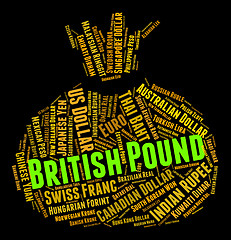 Image showing British Pound Indicates Forex Trading And Coinage