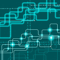 Image showing Electronic Circuit Represents Hi Tech And Backgrounds