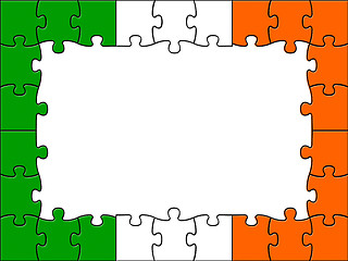 Image showing Ireland Jigsaw Represents Blank Space And Copy-Space