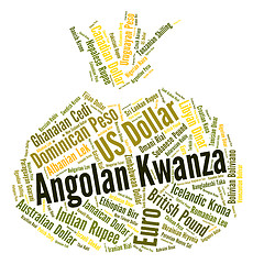 Image showing Angolan Kwanza Indicates Exchange Rate And Aoa