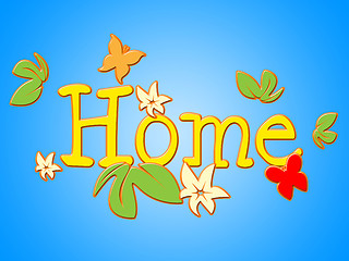 Image showing Home Flowers Indicates Household Florist And Residence