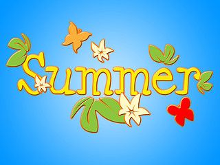 Image showing Summer Flowers Represents Florals Season And Bloom