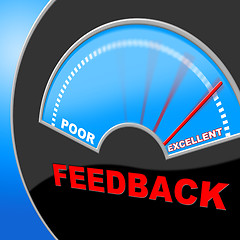 Image showing Excellent Feedback Shows Review Surveying And Satisfaction