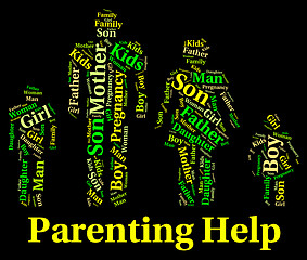 Image showing Parenting Help Shows Mother And Child And Advice