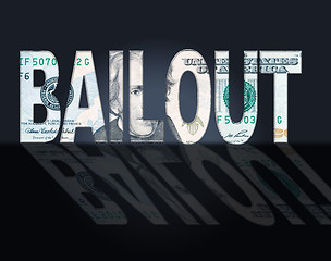 Image showing Bailout Dollars Means United States And Bailing