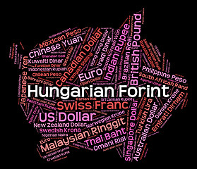 Image showing Hungarian Forint Shows Worldwide Trading And Banknotes