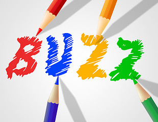 Image showing Kids Buzz Represents Public Relations And Announcement