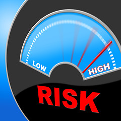 Image showing High Risk Indicates Insecure Hurdle And Risky