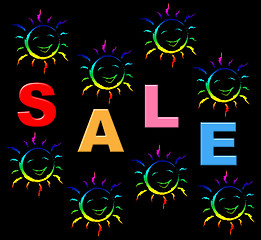 Image showing Sale Kids Indicates Toddlers Discount And Child