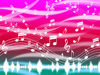 Image showing Music Background Means Blues Classical And Melody\r