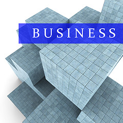 Image showing Business Blocks Design Represents Building Activity And Commercial