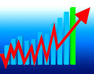 Image showing Graph Increasing Means Statistics Infochart And Investment