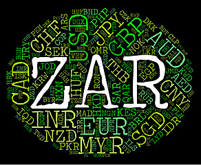 Image showing Zar Currency Represents South African Rands And Banknote