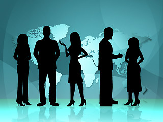 Image showing Business People Means Professionals Businesswoman And Downtown