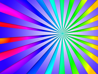 Image showing Colourful Dizzy Striped Tunnel Background Means Dizzy Abstractio