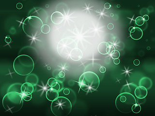 Image showing Glow Bubbles Represents Light Burst And Abstract