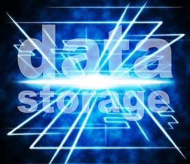 Image showing Data Storage Represents Knowledge Filing And Server