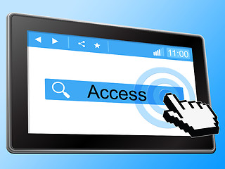 Image showing Access Online Represents World Wide Web And Accessible