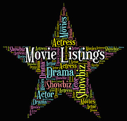 Image showing Movie Listings Shows Hollywood Movies And Catalogs
