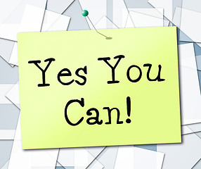 Image showing Yes You Can Shows All Right And Okay