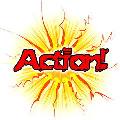 Image showing Action Sign Means Do It And Acting