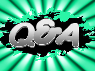 Image showing Q And A Indicates Frequently Asked Questions And Knowhow