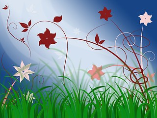 Image showing Elegant Floral Background Shows Natural Beauty Or Blooming Seaso