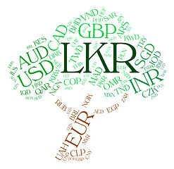 Image showing Lkr Currency Shows Sri Lankan Rupees And Currencies