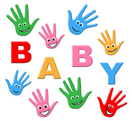 Image showing Newborn Baby Means Hands Together And Arm