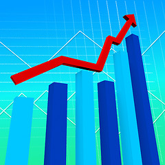 Image showing Business Graph Represents Data Graphs And Finance