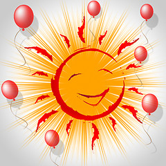 Image showing Joy Smile Represents Fun Smiling And Sun